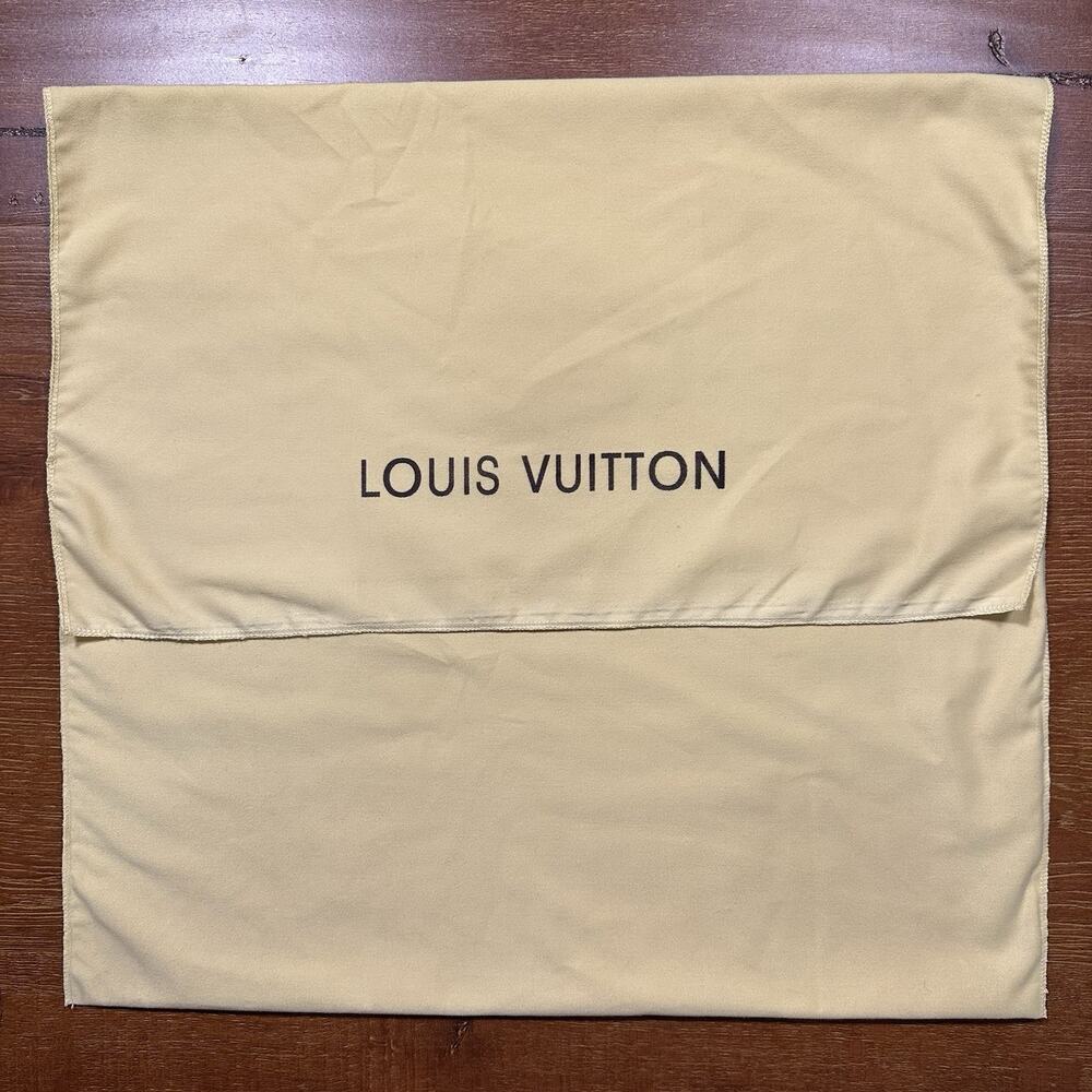 Louis Vuitton Dust Bag 21"x20" Tan Envelope Flap Cover Protector Storage Purse